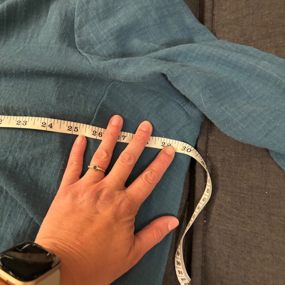 Carly Jean Los Angeles Carson Teal Button-Up Shirt - Picture 6 of 7